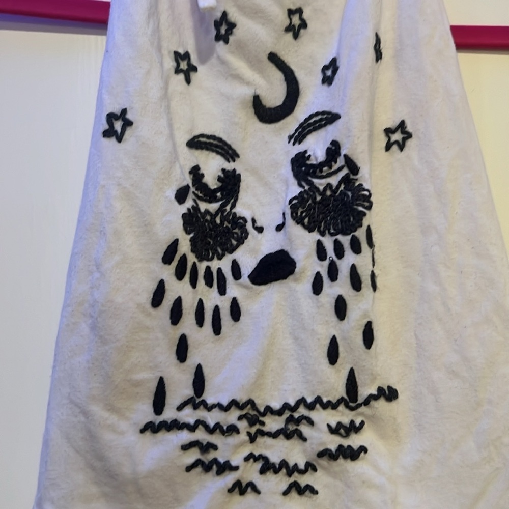 Brandy Melville vintage crying halter size S embroidered crop top shirt … - Picture 3 of 8